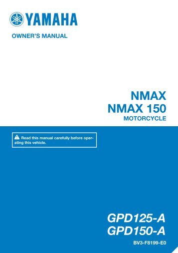 Yamaha NMAX 125 - 2017 - Manuale d'Istruzioni English