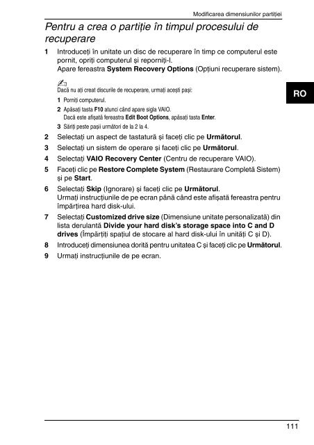 Sony VGN-SR11MR - VGN-SR11MR Guide de d&eacute;pannage Roumain