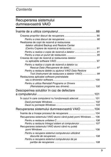 Sony VGN-SR11MR - VGN-SR11MR Guide de d&eacute;pannage Roumain