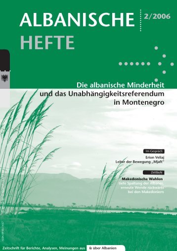 Albanische Hefte -2-2006 - PDF - Deutsch-Albanische ...