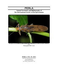 perla no. 29, 2011 - Plecoptera Species File