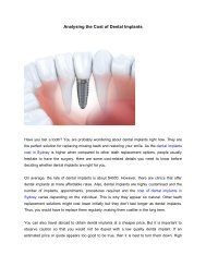 Analysing the Cost of Dental Implants