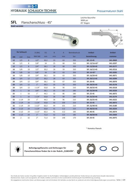 KATALOG Hydraulikschläuche, Armaturen und Zubehör