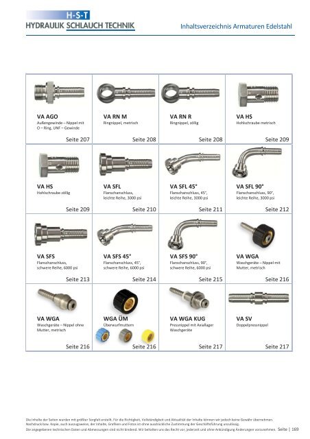 KATALOG Hydraulikschläuche, Armaturen und Zubehör