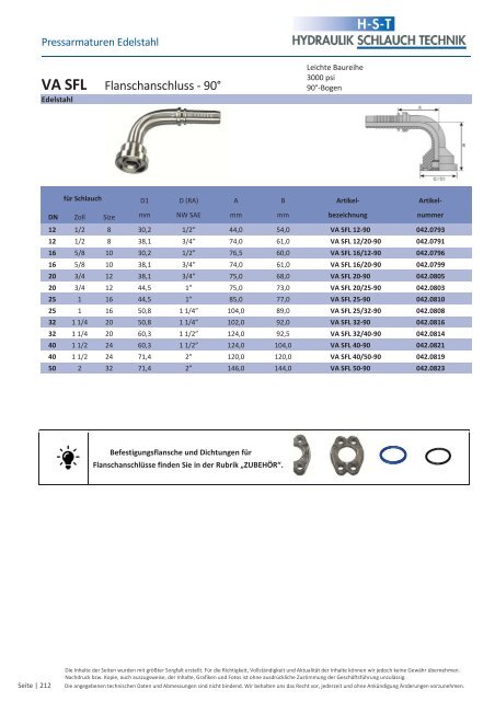 KATALOG Hydraulikschläuche, Armaturen und Zubehör