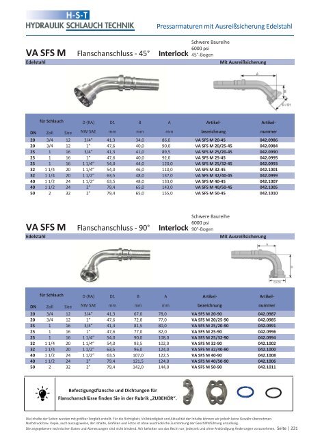 KATALOG Hydraulikschläuche, Armaturen und Zubehör