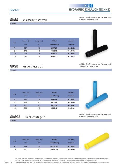 KATALOG Hydraulikschläuche, Armaturen und Zubehör