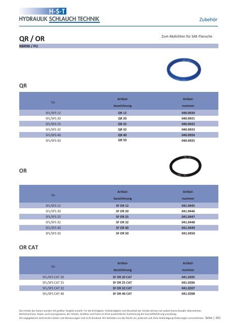 KATALOG Hydraulikschläuche, Armaturen und Zubehör