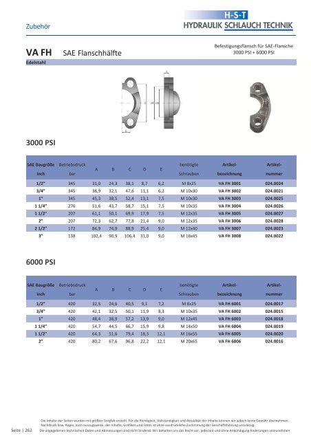 KATALOG Hydraulikschläuche, Armaturen und Zubehör