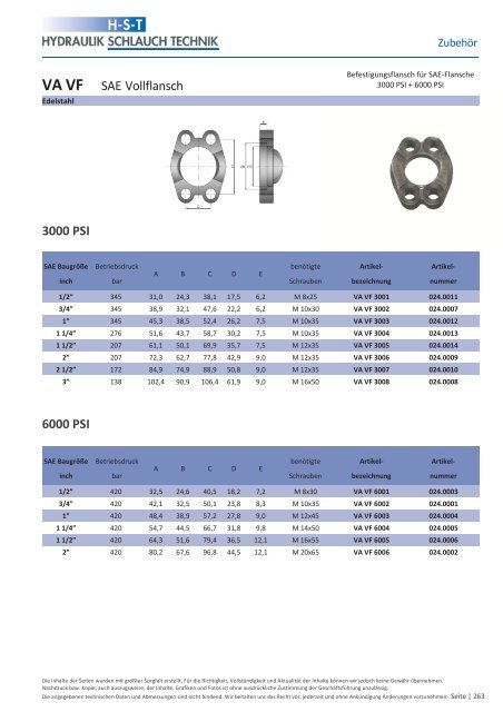 KATALOG Hydraulikschläuche, Armaturen und Zubehör