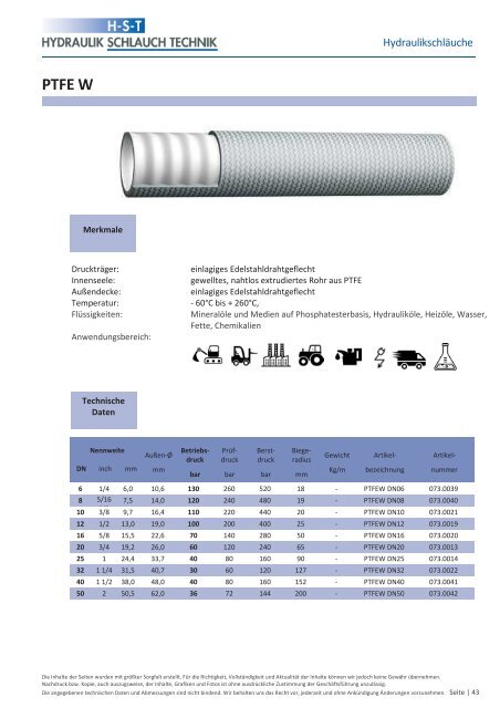 KATALOG Hydraulikschläuche, Armaturen und Zubehör