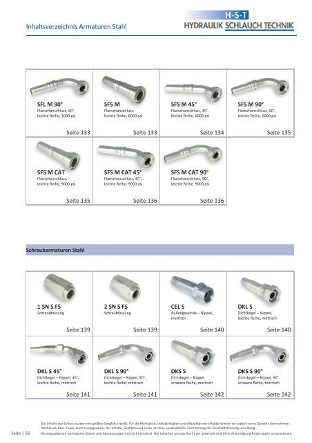 KATALOG Hydraulikschläuche, Armaturen und Zubehör