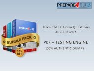 Prepare4sure - CGEIT Exam Prep  Easily Pass Isaca CGEIT Practice Exam Questions  Up-to-date CGEIT Exam Dumps