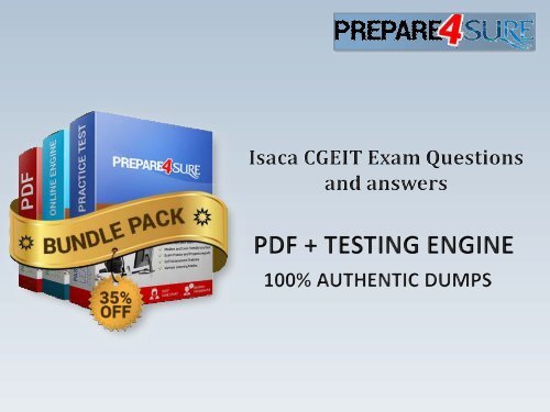 Prepare4sure - CGEIT Exam Prep  Easily Pass Isaca CGEIT Practice Exam Questions  Up-to-date CGEIT Exam Dumps