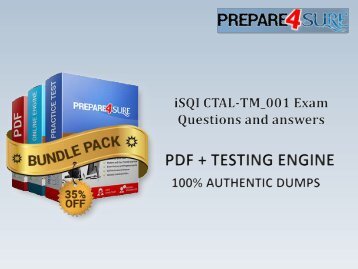 Exam CTAL-TM_001 Dumps - Try CTAL-TM_001 Questions for Instant Success  New Method for iSQI CTAL-TM_001 Certification