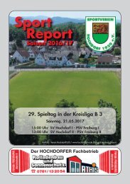 Sport Report - SV Hochdorf - Sonntag 21.05.2017