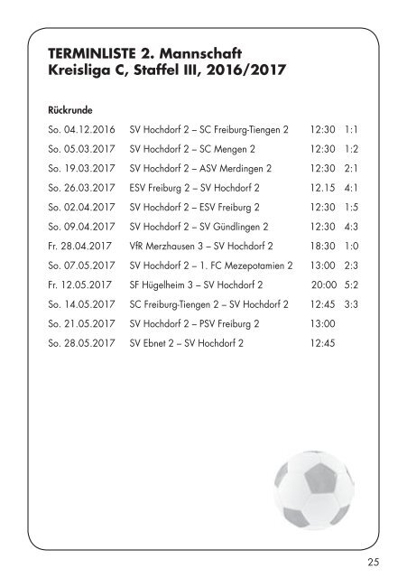 Sport Report - SV Hochdorf - Sonntag 21.05.2017