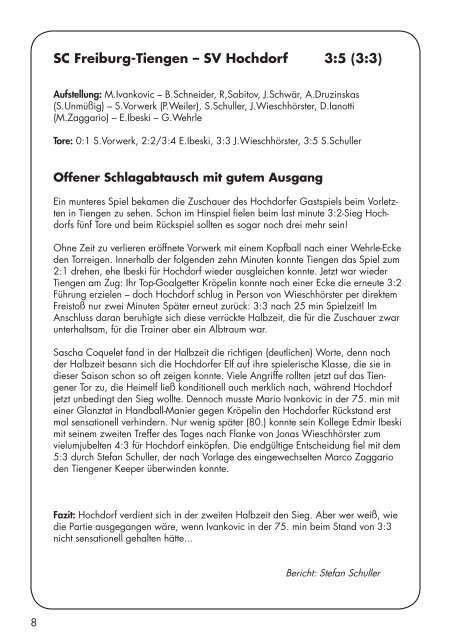 Sport Report - SV Hochdorf - Sonntag 21.05.2017