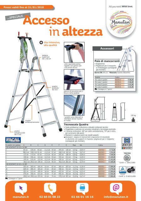 Speciale accesso in altezza