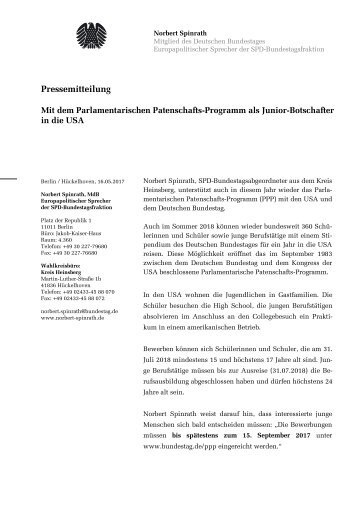 Parlamentarisches Patenschafts-Programm