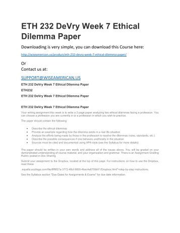 a description of an ethical dilemma essay a description of an ethical dilemma essay