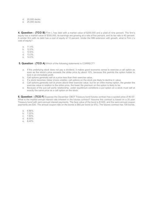 FIN 516 DeVry Week 4 Midterm Exam