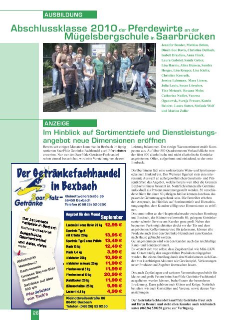 Reiter Spektrum Saar Ausgabe  3-2010