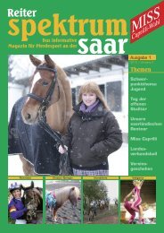 Reiter spektrum Saar Ausgabe 1-2010