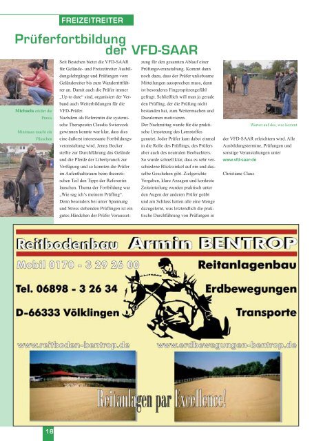 Reiter spektrum Saar Ausgabe 1-2010