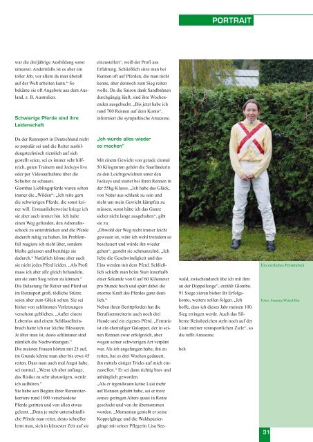 Reiter Spektrum Saar Ausgabe 1-2011