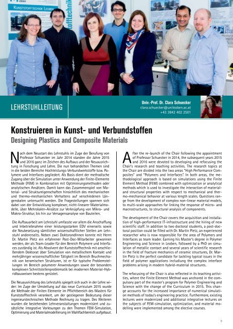 Kunststofftechnik Leoben - Zweijahresbericht 2015 - 2016