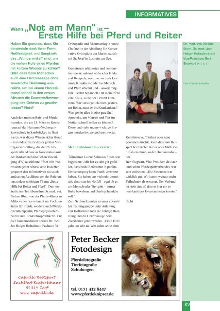 Reiter Spektrum Saar Ausgabe 2-2011