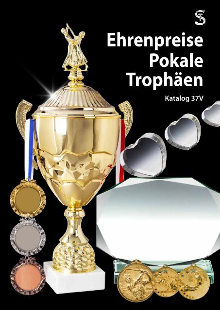 Glas Trophäe Glaspokal Ehrenpreis mit Schild und 5 cm Emblem alle Sportarten