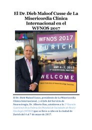 El Dr Dieb Maloof de la Misericordia Clinica Internacional en el WFNOS