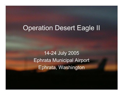 2005 Desert Eagle Flight Academy II Annual