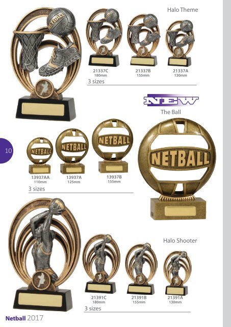 2017 Netball Trophies for Distinction