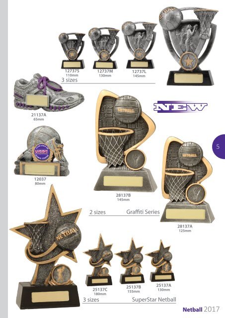 2017 Netball Trophies for Distinction