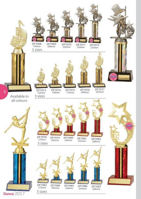 2017 Dance Trophies for Distinction