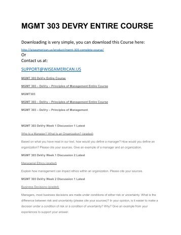 mgmt 303 final exam devry 2014 Verizon swot analysis mgmt 303 devry university julia smith may 19th, 2012 verizon communications inc is a provider of communications services with for operating segments: domestic telecom, domestic wireless, information services and international. mgmt 303 final exam devry 2014 Verizon swot analysis mgmt 303 devry university julia smith may 19th, 2012 verizon communications inc is a provider of communications services with for operating segments: domestic telecom, domestic wireless, information services and international.