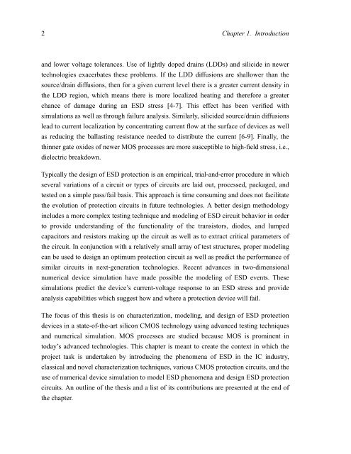 characterization, modeling, and design of esd protection circuits