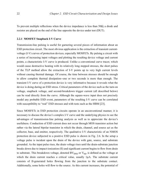 characterization, modeling, and design of esd protection circuits