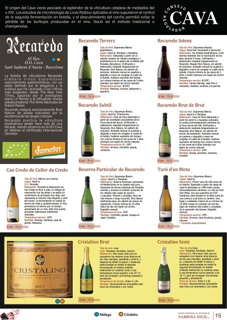 CATÁLOGO VINOS NARBONA SOLÍS