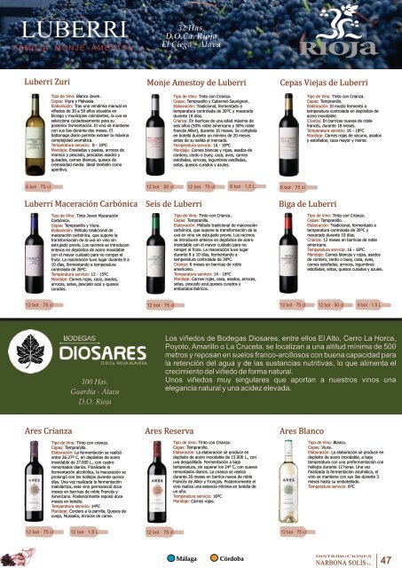 CATÁLOGO VINOS NARBONA SOLÍS