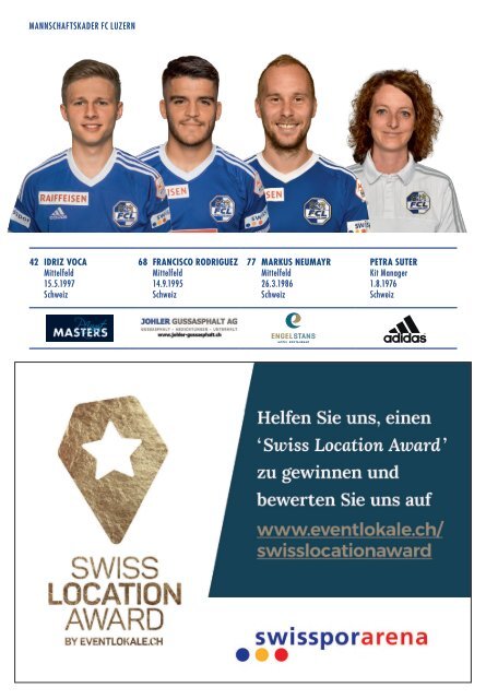 FC LUZERN MATCHZYTIG N°17 16/17 (RSL 35)