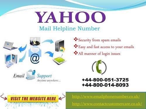 Yahoo Mail Helpline Contact Number UK