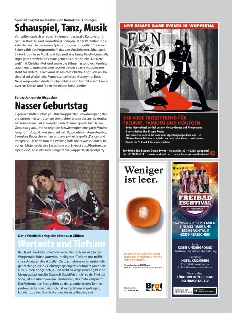 HEINZ Magazin Wuppertal 06-2017