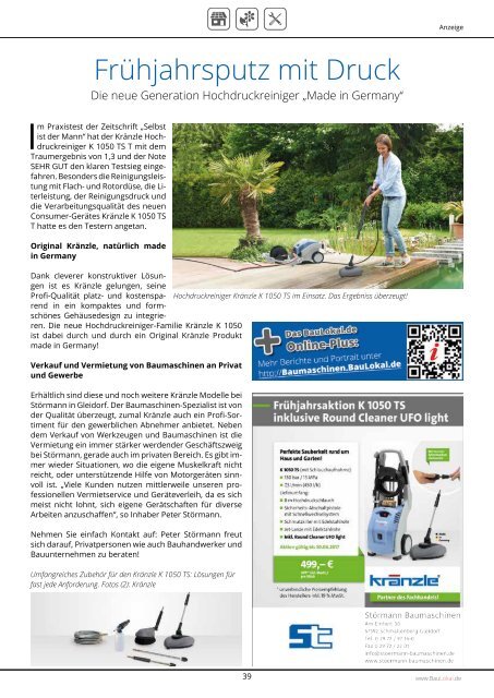 BauLokal.de Magazin 2/2017 Sauerland / HSK + Hellweg Süd