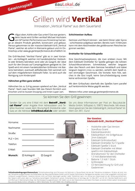 BauLokal.de Magazin 2/2017 Sauerland / HSK + Hellweg Süd