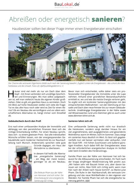 BauLokal.de Magazin 2/2017 Sauerland / HSK + Hellweg Süd