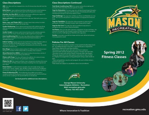 Spring 2012 Fitness Classes - Recreational Sports - George Mason ...